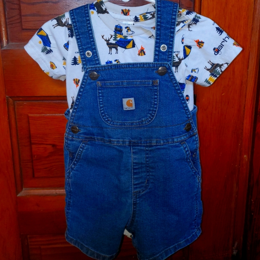 Carhartt Toddler 18mo Bib Shorts Like New